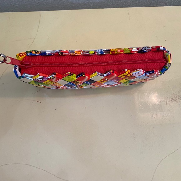 Candy Wrapper Clutch Purse w/Wrist Strap. Never Used. 9" x 4"‎ 2".  Multi Color - Picture 4 of 6